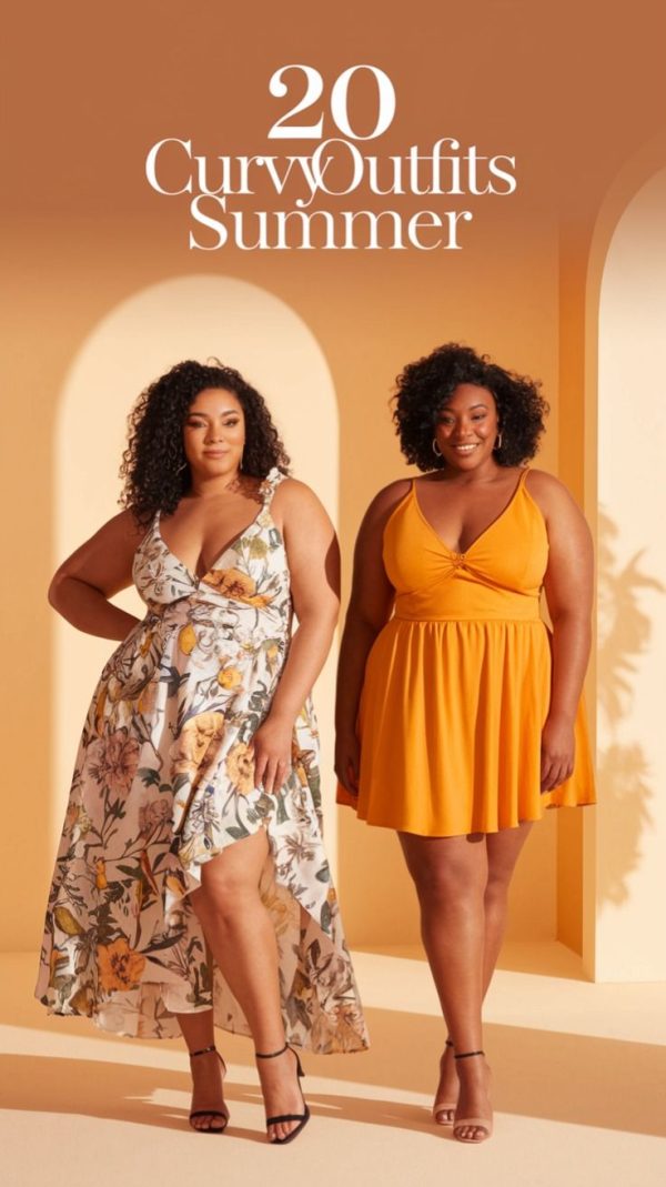 20 Curvy Outfits Summer 2025 🌼 | Plus Size Dresses, Flowy Looks, Bright Colors & Feminine Styles