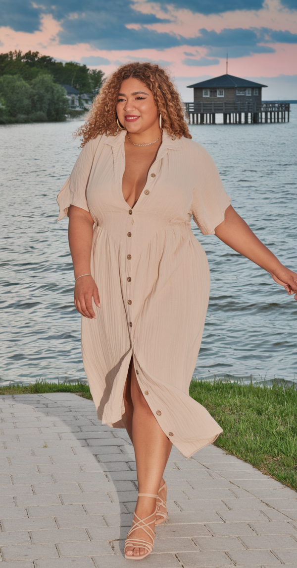 Curvy Outfits Summer 2025 – 20 Trendy Casual, Elegant, and Beach Looks for All Body Types