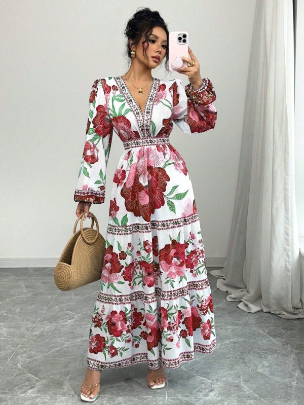 Women's Casual Floral Print Dress For Vacation