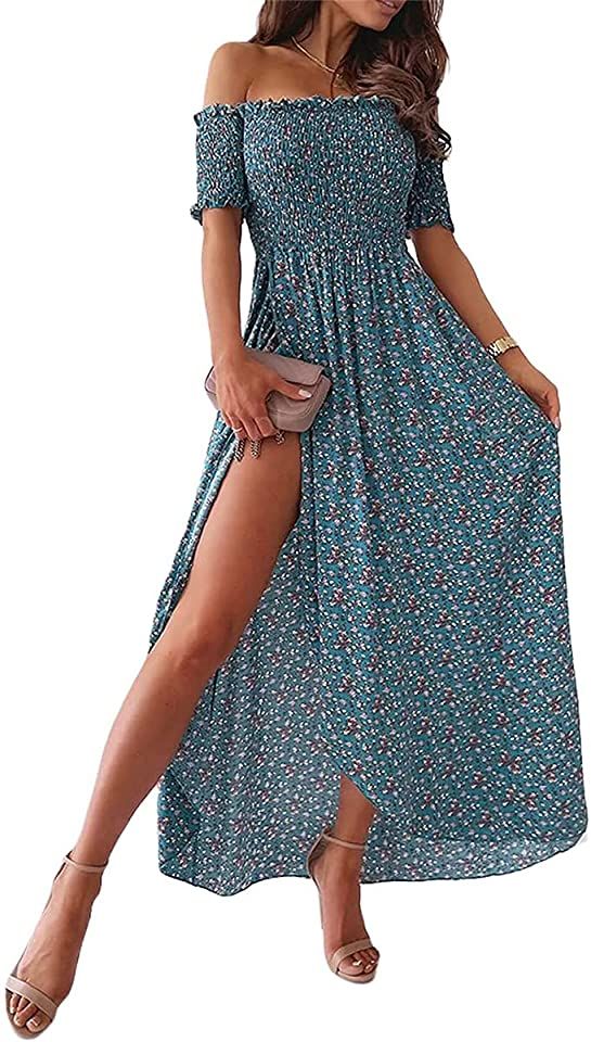 Femme Polka Dot Robes Longues À Manches Courtes V Cou Robe Portefeuille Robe Longue Boheme Sexy Chi
