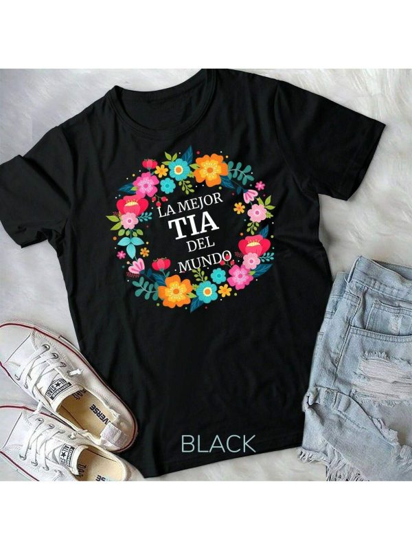 LA MEJOR TIA DEL MUNDO Dia De Las Madres Regalo Gift Unisex Form T-Shirt
