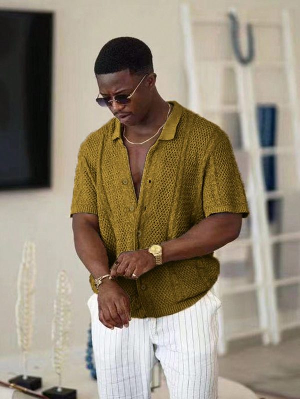 Men's Solid Color Simple Daily Knitwear