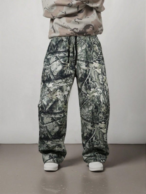 Elastic Waist Pocket Casual Pants For Men, Drawstring Design, Simple Pattern Showcases Personality, Suitable For Daily Commute And Outdoor Activities