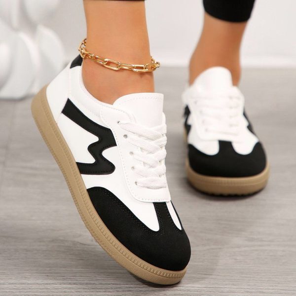 Filgam 2025 Women Sneakers Fashion Shoes Spring Trend Casual Flats Sneakers Female New Fashion Comfort White Vulcanized Platform Shoes Black-35