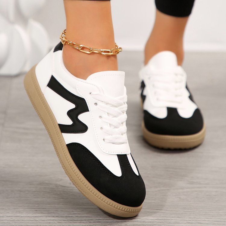 Filgam 2025 Women Sneakers Fashion Shoes Spring Trend Casual Flats Sneakers Female New Fashion Comfort White Vulcanized Platform Shoes Black-35