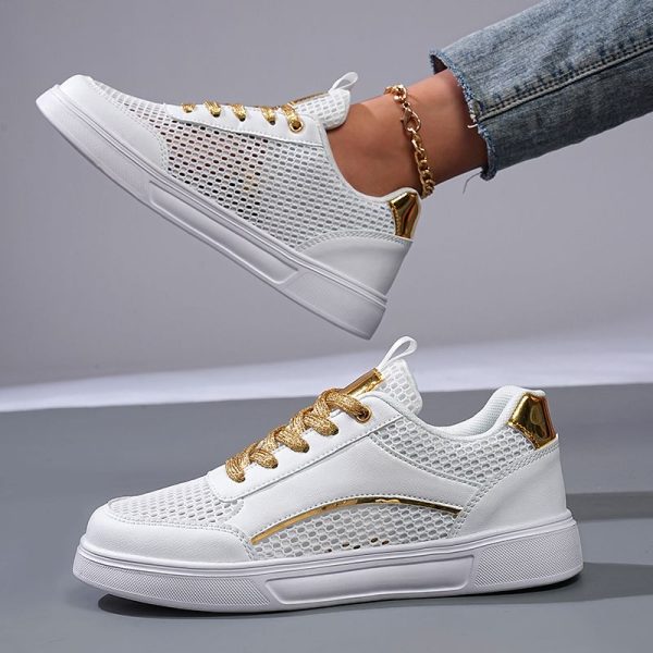 Women Shoes Essential Trendy Women's Skate Shoes: Heightened Faux Leather, Ultra-Comfortable,