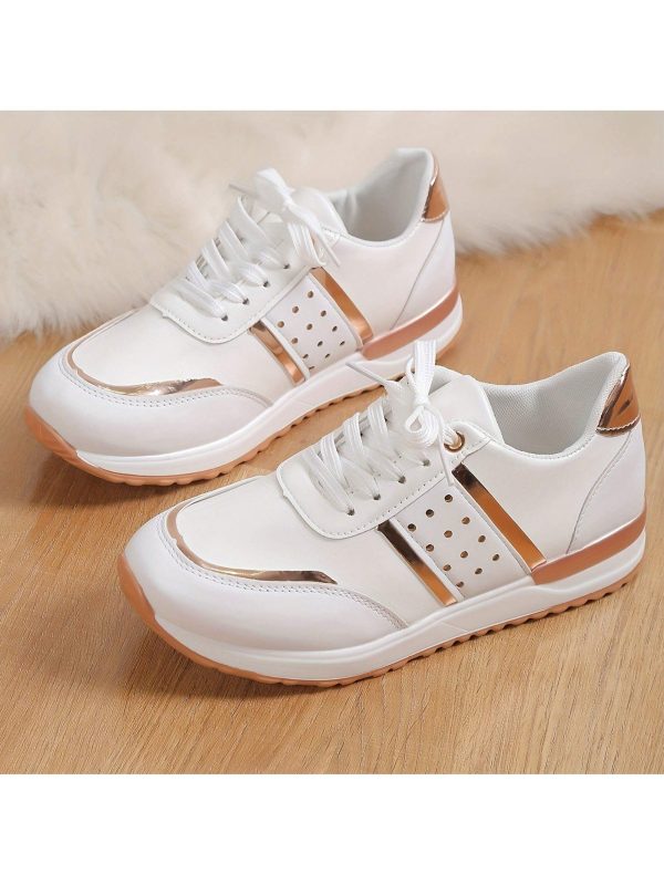 Breathable Colorblock Shoes For Women Non Slip Casual Sneakers Everyday Wear