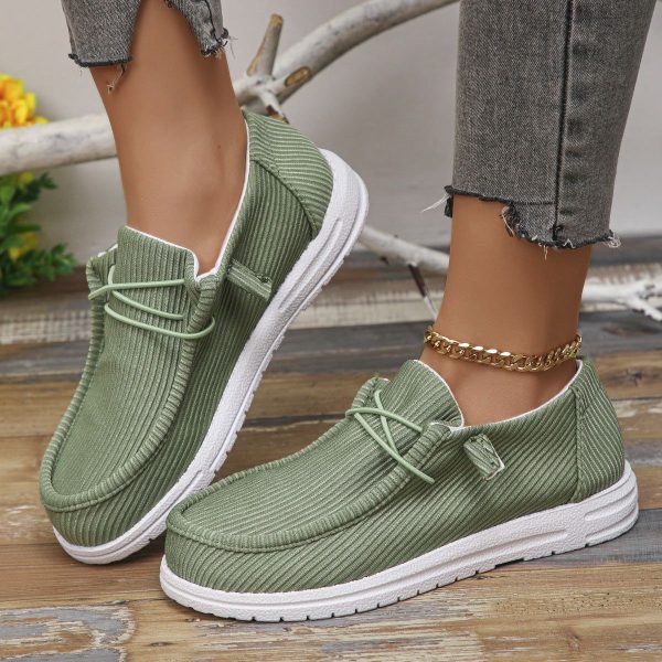 Hazel Blues® |  Round Toe Canvas Sneakers - Matcha Green / 38(US7)