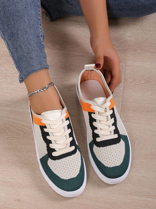 Women's White Shoes, Sneakers Casual Shoes, Thick Sole Shoes, Non-Slip Breathable Fabric Student Shoes