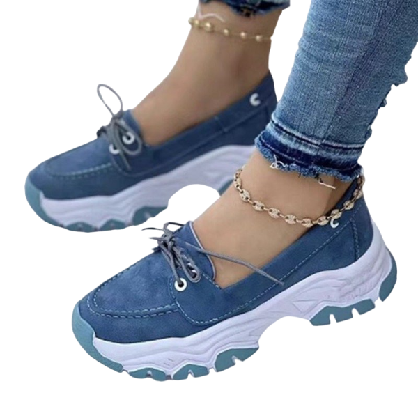 GRW Slip-on Orthopedic Shoes Women Round Toe Walking Sneakers Memory EVA Summer Autumn - Blue / 7