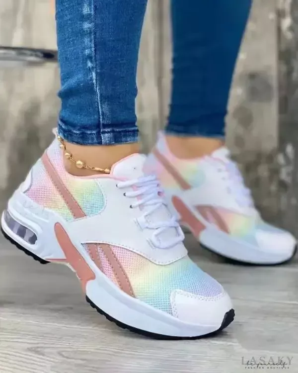 Lasaky - Breathable casual lace-up sneakers - Multicolor, US7