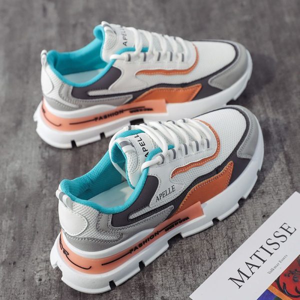 Daddy Shoes Female  Wild Ins Student Sports Shoes Female Street Shooting Casual Women's Shoes - White, 35