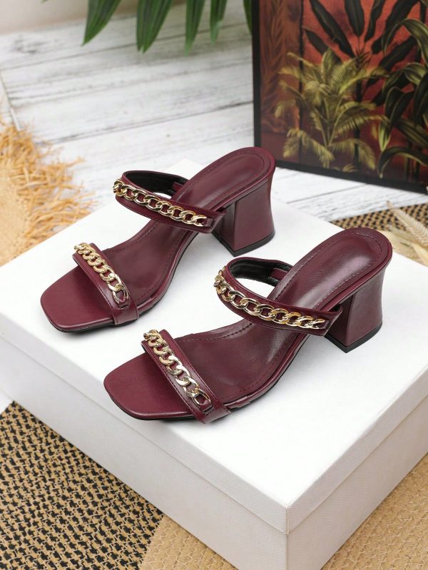 Square Toe High Heel Pumps Women, Thin Heels Square Toe Low Vamp Work Shoes, Versatile Sexy French Comfortable Commuting Office Shoes, Large Size 41-43