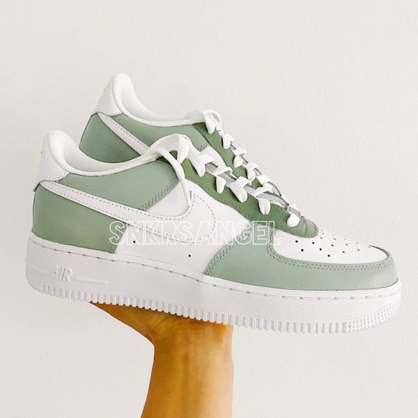 Nike Shoes | Custom Nike Air Force 1 Low Avocado Sage Green | Color: Green/White | Size: Various