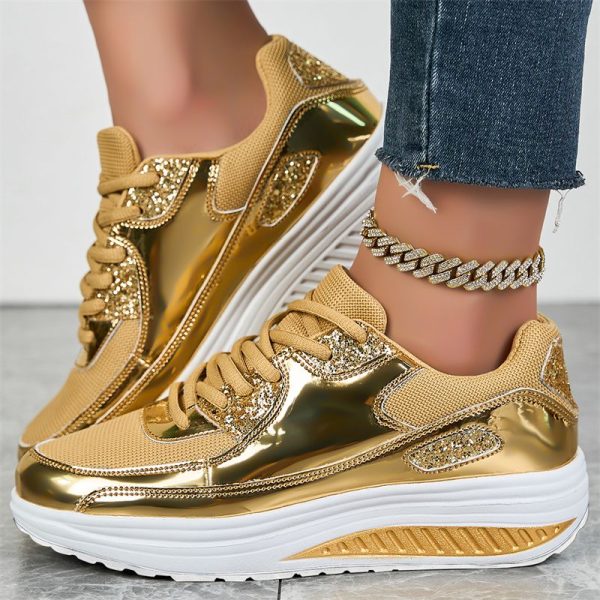 New large size sequin women's shoes Fashion casual comfortable women's shoes