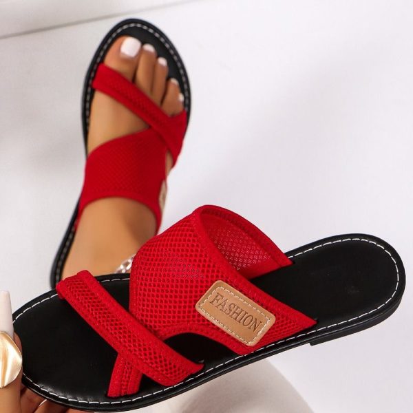 Women Slippers Fashion Clip Toe Solid Color Comfort Sandals Casual Peep Toe Slip on Slippers Women