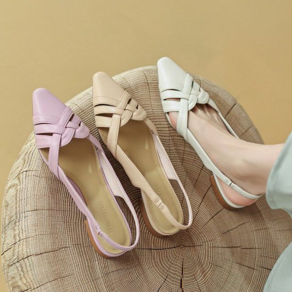 CHIKO Kaleena Square Toe Block Heels Slingback Shoes