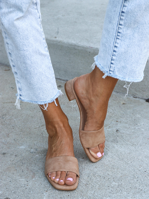 CARA Tan Block Heels