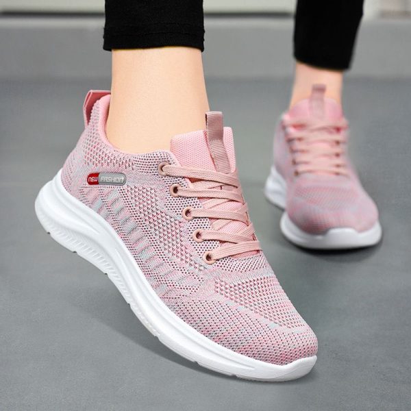 Women's shoes 2025 mesh breathable comfortable sneakers Soft sole lightweight fashion casual shoes