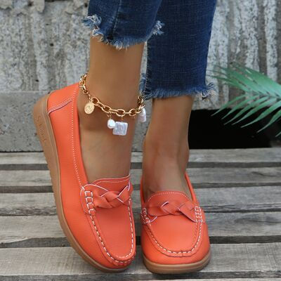 Hazel Blues® |  Weave Wedge Heeled Loafers - Cobald Blue / 41(US10)