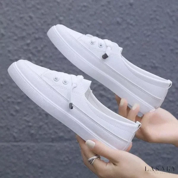 Lasaky - Breathable White Sneakers with Low-cut Design - White Shoes for Men and Women