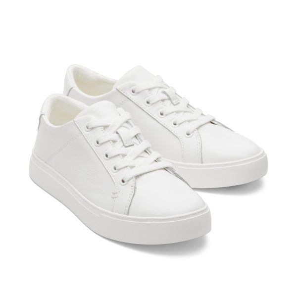 Women's Kameron White Leather Sneaker | Natural/White | Size 5 | TOMS Official Site - Shoes, Accessories, & Apparel