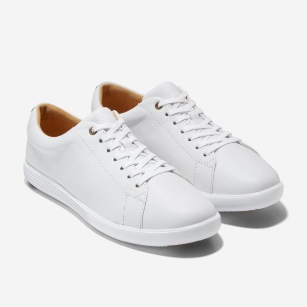 Cole Haan Shoes | Cole Haan Women's Grand Crosscourt Ii White Leather Sneakers W08780, Size 5c | Color: White | Size: 5