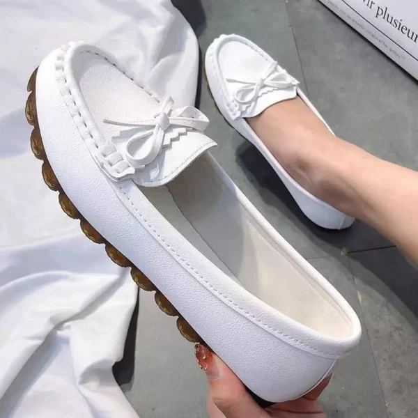 Lasaky - White Casual Maternity Flat Shoes with Soft Leather Upper and Sole - White, 38