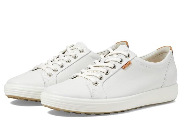 ECCO Soft 7 Sneaker Women's Lace up casual Shoes White/White : EU 36 (US Women's 5-5.5) M, Leather