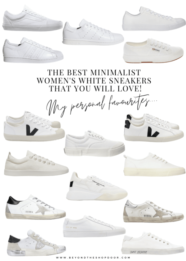 The Best Minimalist Women's White Sneakers That You Will Love!