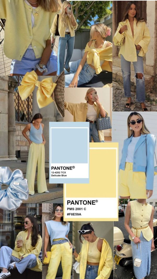 Tendencia amarillo mantequilla azul