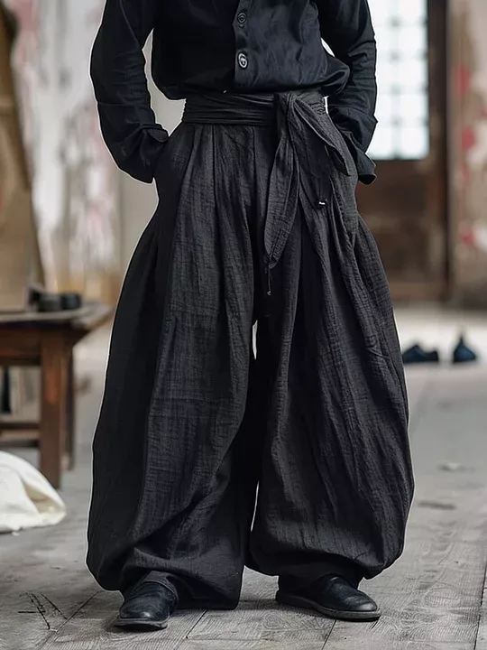 Men's Retro Loose Oversized Linen Casual Pants