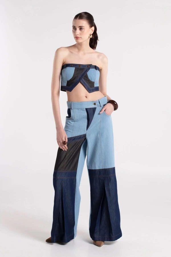 HANS - Low Crotch & Waist Jeans with Pleated Legs