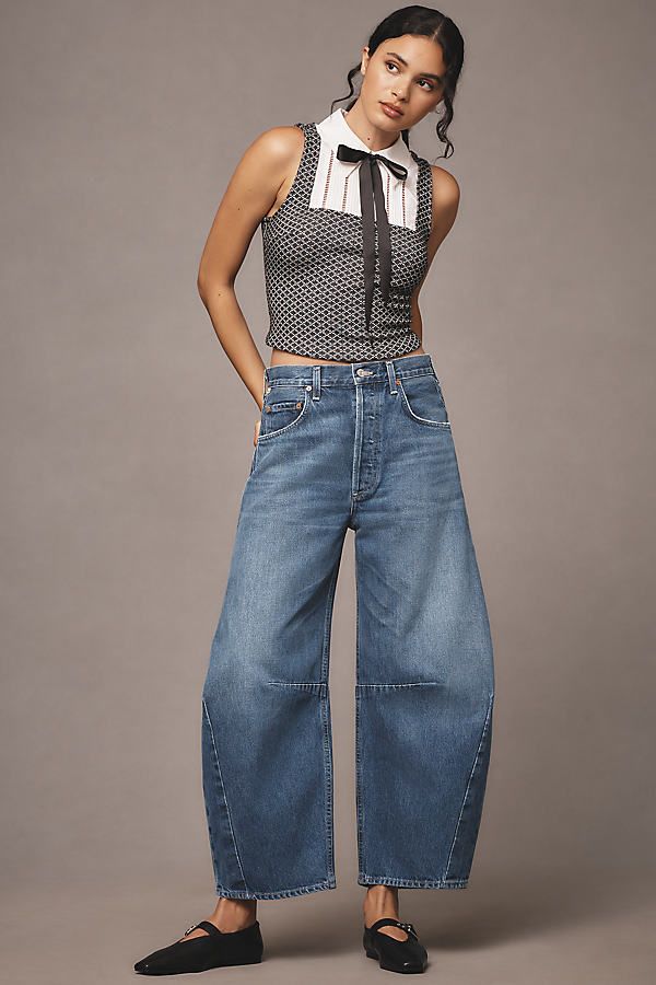 Horseshoe High-Rise Barrel Jeans