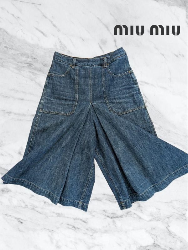 Miu Archive Denim Half Pants Y2k