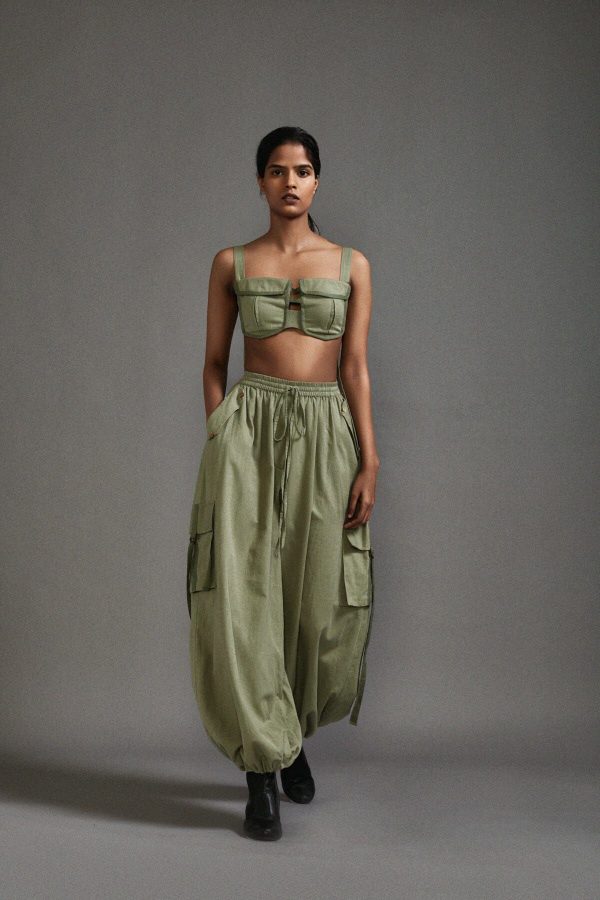 Pantalones tipo cargo - Green / S