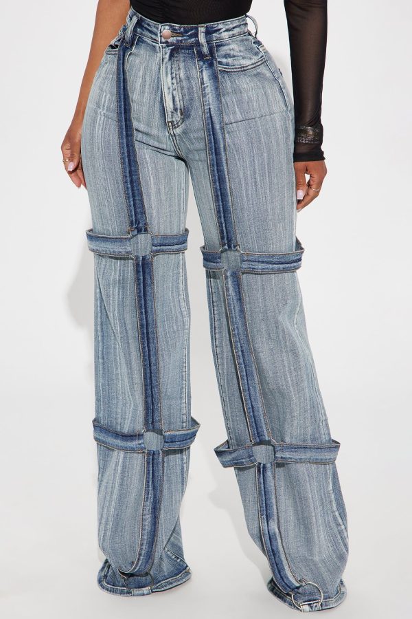 Running It Up Stretch Straight Leg Jeans - Medium Wash | Fashion Nova
