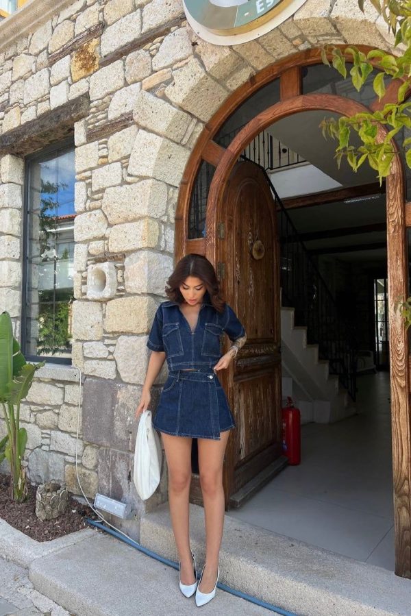 Denim Skort Set