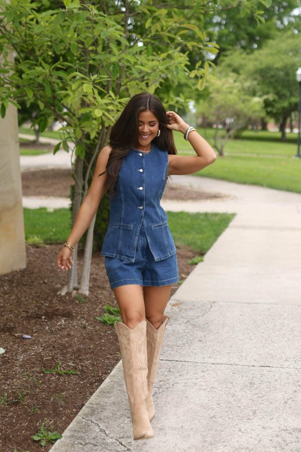 Melrose Denim Shorts - L / Dark Denim