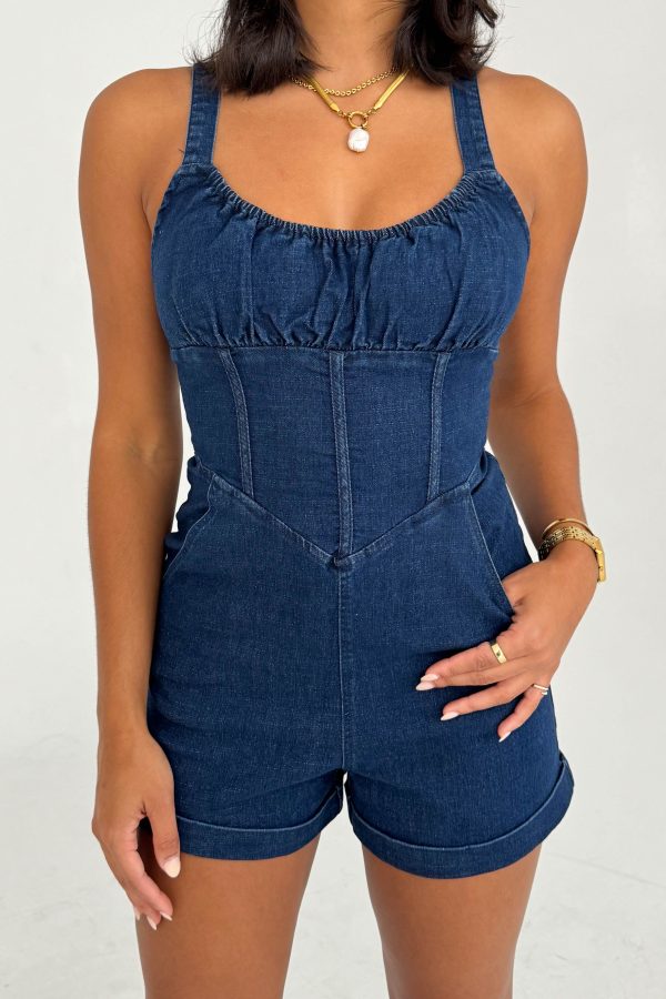 Austin Denim Romper - Small