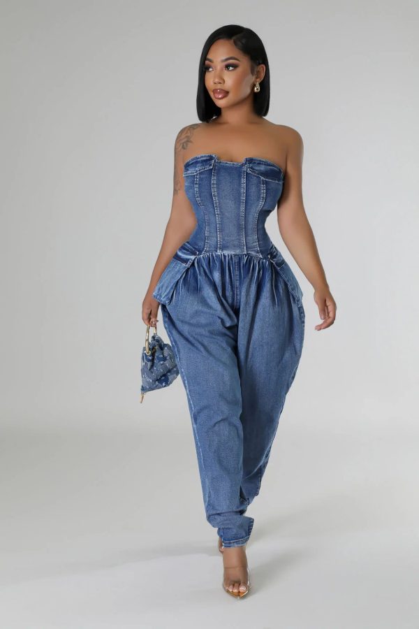 Halter Jean Jumper - S