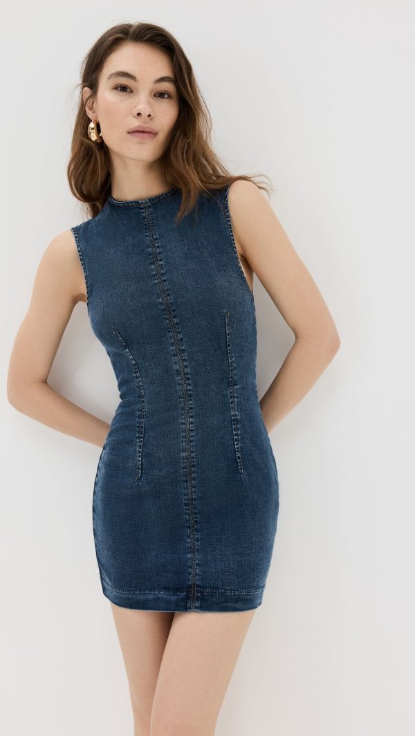 Reformation Kendi Denim Mini Dress - Bleu