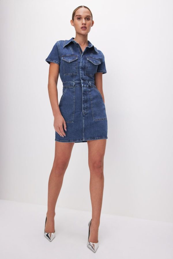Good American Fit For Success Sleeveless Mini Dress - Indigo594 / M