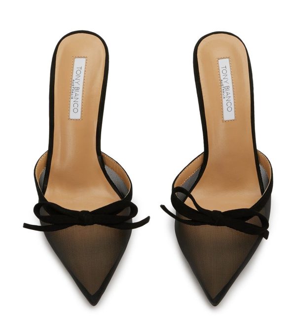 Aroma Black Nylon/Suede Heels | Heels | Tony Bianco USA