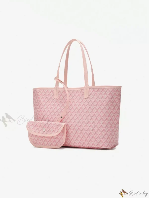 Bird in Bag - Stylish Ladies Tote Bag with One Shoulder Strap and Large Capacity - Pink, one-size
