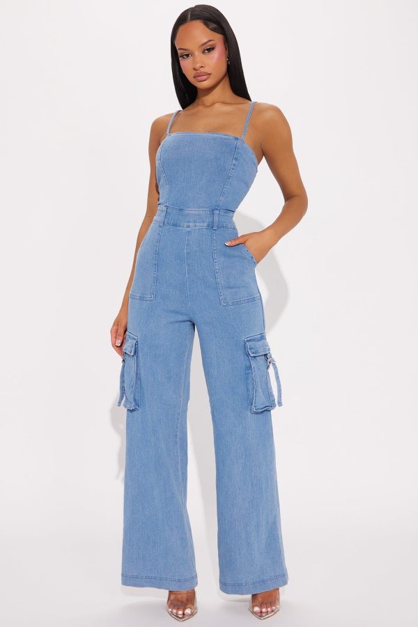 Women's Jenny Denim Jumpsuit in Medium Wash