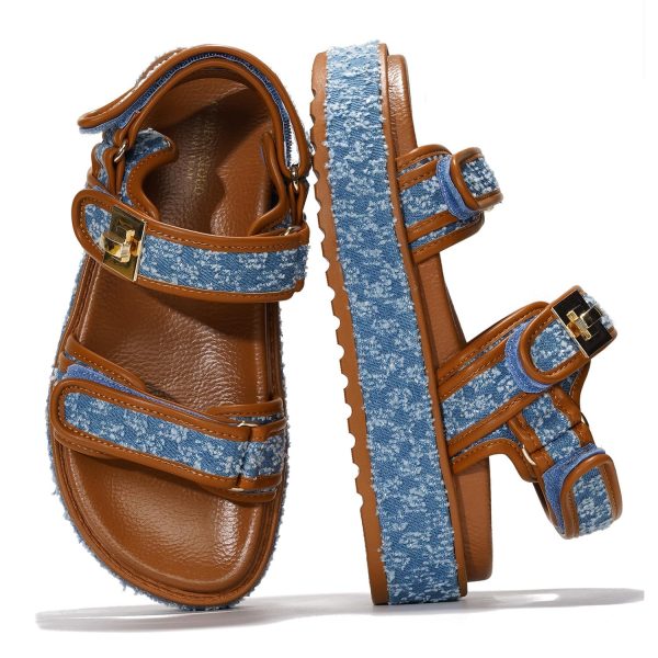 Project Cloud Platform Sandals Women Footwear - Memory Foam & Comfortable Adjustable Strap Ladies Wedges - Non Slip Fashion Beach Sandals for Women 2025 (Ginevra)