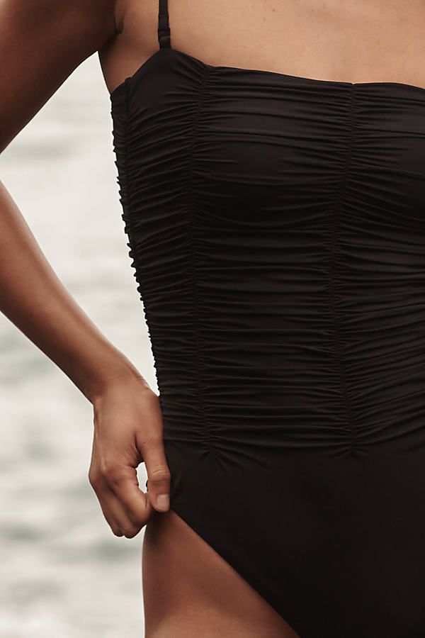 Shirred One-Piece Swimsuit