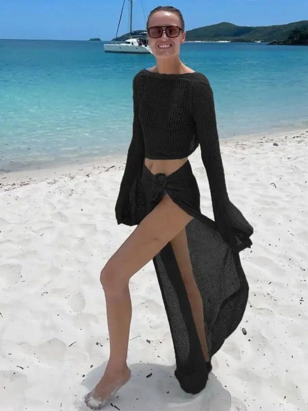 Breezy Mesh Bliss Two-Piece Set - Black / S