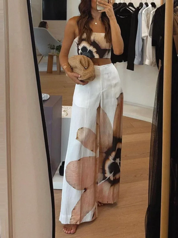 Lasaky - Flowy Floral Patterned Trousers in Casual Cut - Image color, M